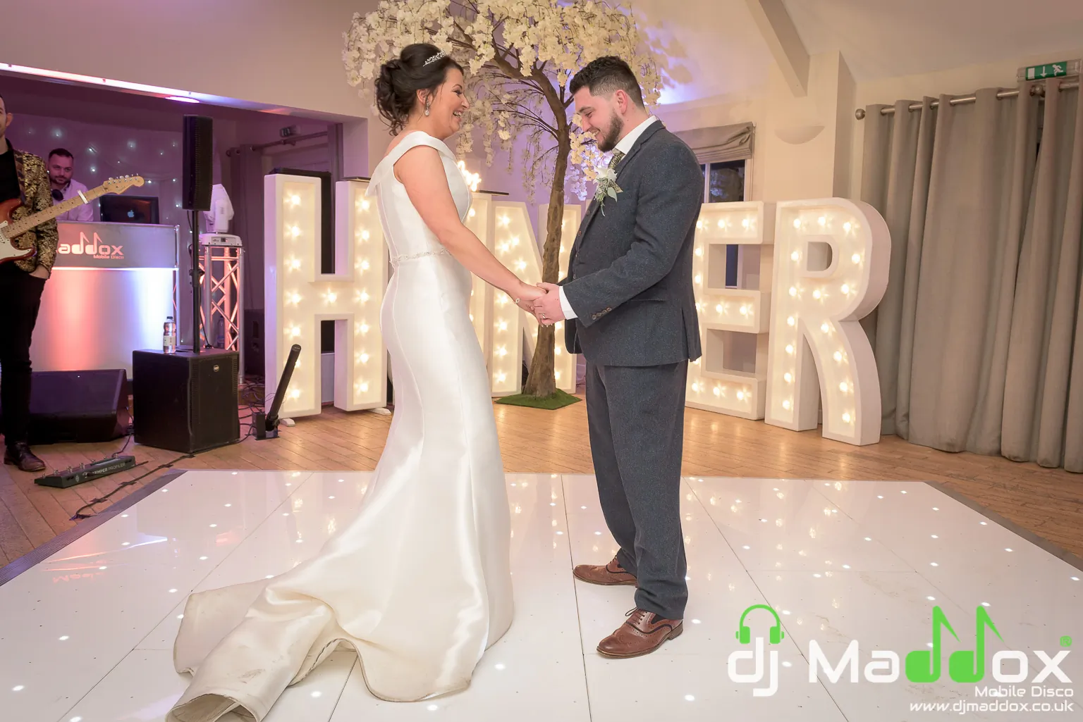 Starlit Wedding Dance Floor @ Gellifawr Pembrokeshire